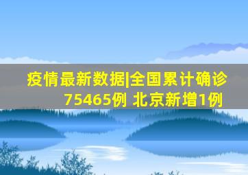 疫情最新数据|全国累计确诊75465例 北京新增1例